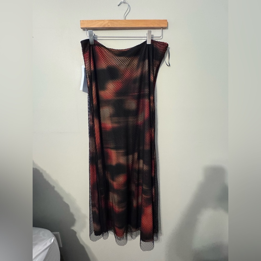 Sheer Mesh Layered Maxi Skirt Wolf & Badger Amy Lynn